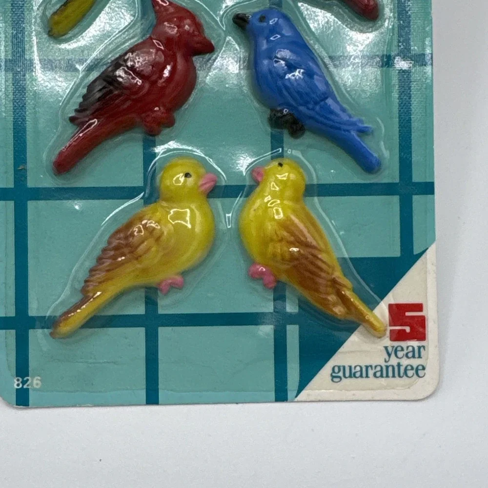 Fairgrove Magnets Birds Cardinals 1992 New Old Stock Magnetic Memo Holders
